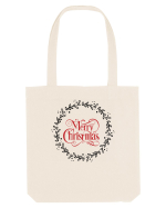 Merry Christmas Round Red 2 Sacoșă textilă
