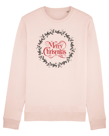 Merry Christmas Round Red 2 Candy Pink