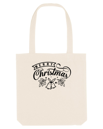 Merry Christmas Black Bells Natural