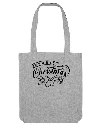 Merry Christmas Black Bells Heather Grey