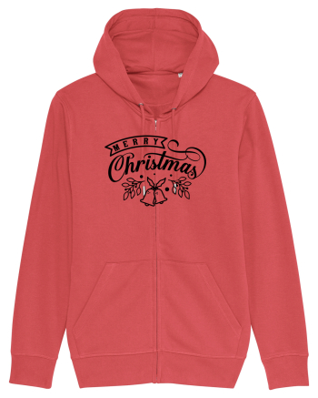 Merry Christmas Black Bells Carmine Red