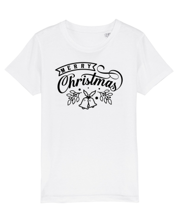 Merry Christmas Black Bells White
