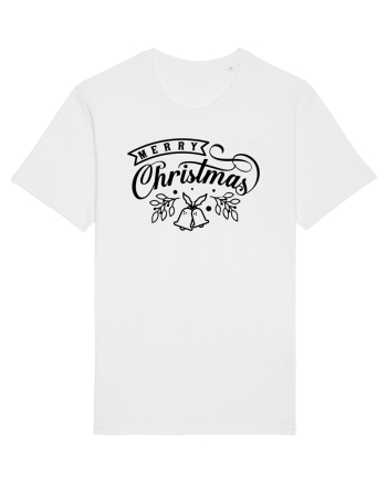 Merry Christmas Black Bells White