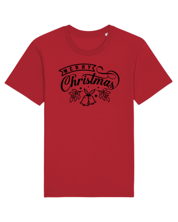 Merry Christmas Black Bells Red