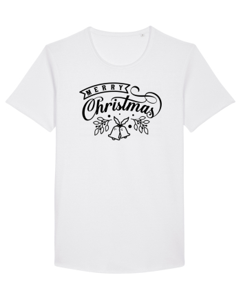 Merry Christmas Black Bells White