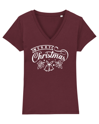 Merry Christmas White Burgundy