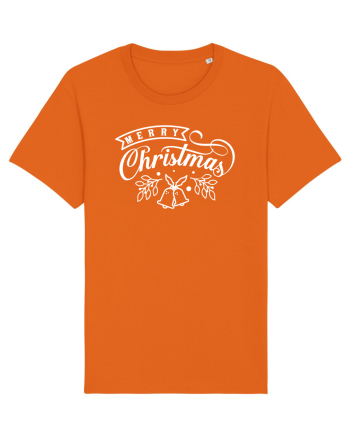 Merry Christmas White Bright Orange