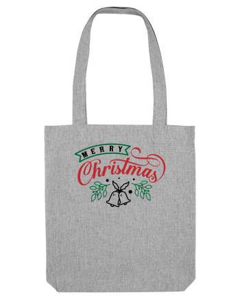 Merry Christmas Bell Green Heather Grey