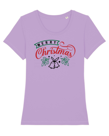 Merry Christmas Bell Green Lavender Dawn
