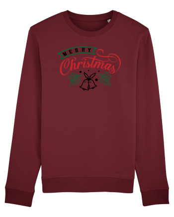Merry Christmas Bell Green Burgundy