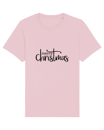 Merry Christmas Writing Cotton Pink