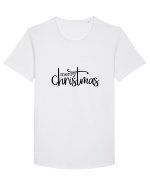 Merry Christmas Writing Tricou mânecă scurtă guler larg Bărbat Skater