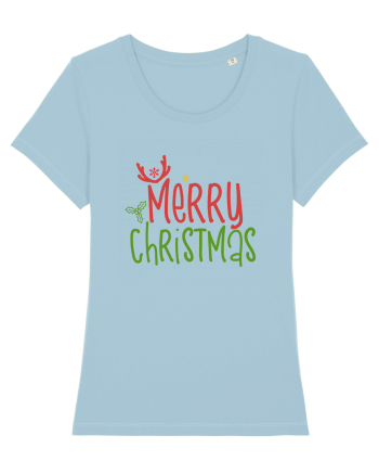 Merry Christmas Color Sky Blue