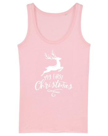 My first Christmas White Cotton Pink