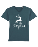 My first Christmas White Tricou mânecă scurtă guler V Bărbat Presenter
