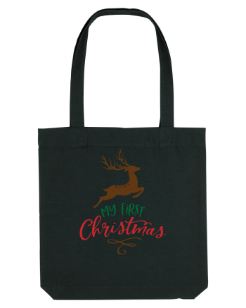 My First Christmas Reindeer Black