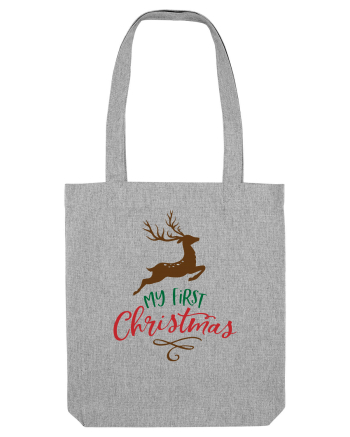 My First Christmas Reindeer Heather Grey