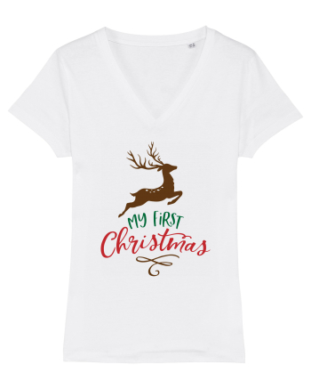 My First Christmas Reindeer White