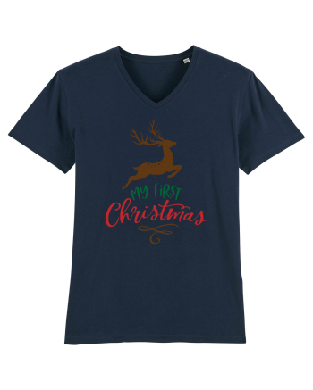My First Christmas Reindeer French Navy