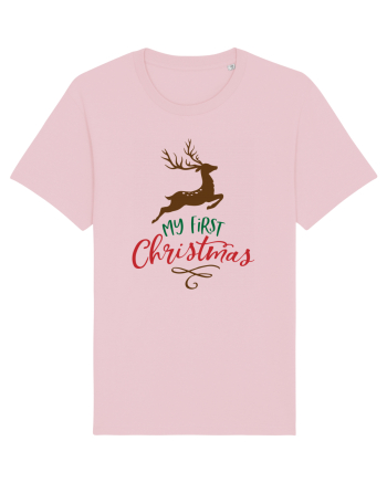 My First Christmas Reindeer Cotton Pink