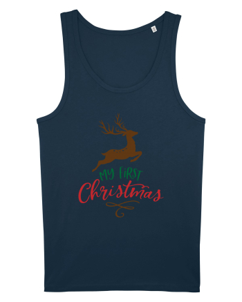 My First Christmas Reindeer Navy