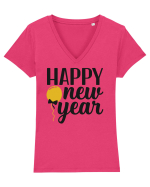 Happy New Year Tricou mânecă scurtă guler V Damă Evoker