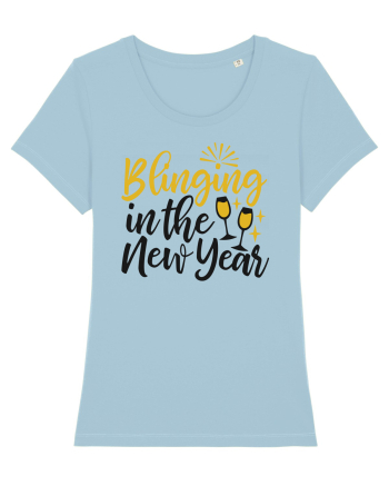Blinging in the New Year Sky Blue