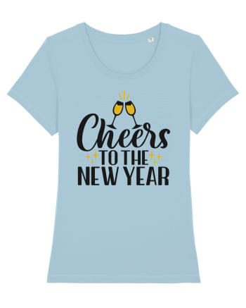 Cheers to the New Year Sky Blue