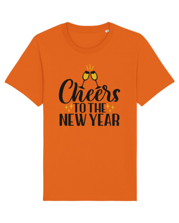 Cheers to the New Year Bright Orange
