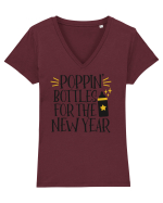 Poppin Bottles for the New Year Tricou mânecă scurtă guler V Damă Evoker