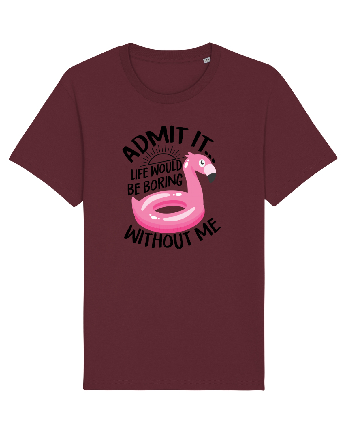 Tricou mânecă scurtă Unisex Rocker Burgundy
