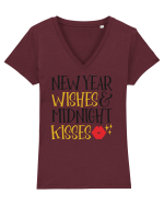 New Year Wishes Tricou mânecă scurtă guler V Damă Evoker