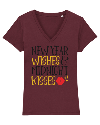 New Year Wishes Burgundy
