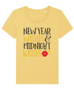New Year Wishes Tricou mânecă scurtă guler larg fitted Damă Expresser