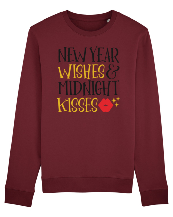 New Year Wishes Burgundy