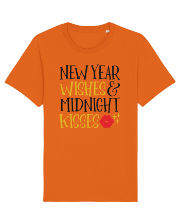 New Year Wishes Bright Orange