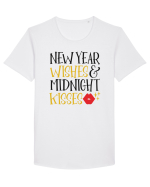 New Year Wishes Tricou mânecă scurtă guler larg Bărbat Skater