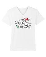 Peace on Earth Variant Tricou mânecă scurtă guler V Bărbat Presenter
