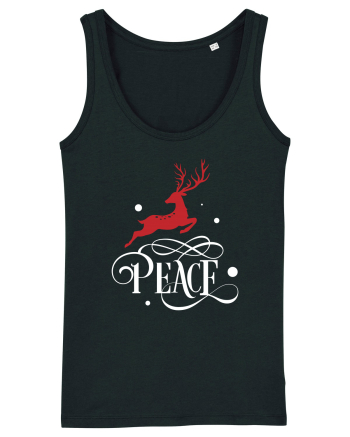 Peace White Reindeer Red Black