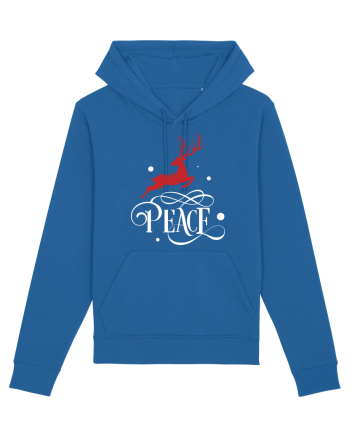 Peace White Reindeer Red Royal Blue