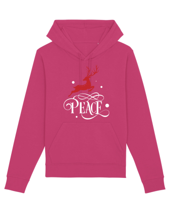 Peace White Reindeer Red Raspberry