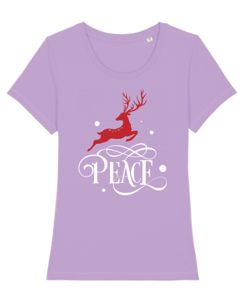 Peace White Reindeer Red Lavender Dawn