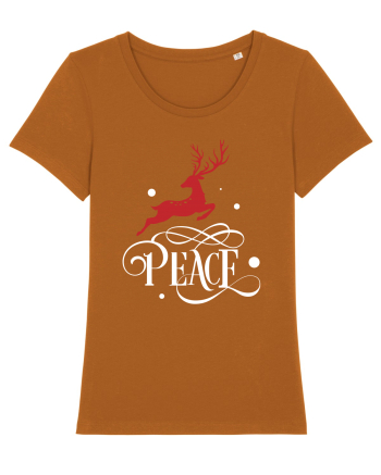 Peace White Reindeer Red Roasted Orange
