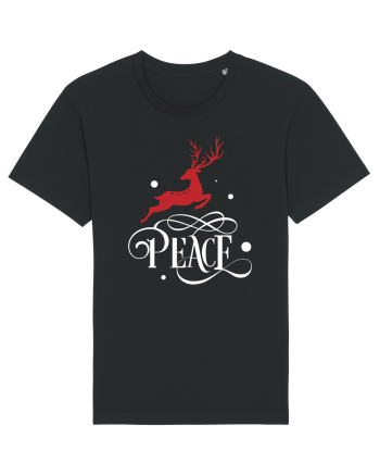 Peace White Reindeer Red Black