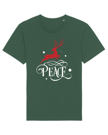 Peace White Reindeer Red Bottle Green