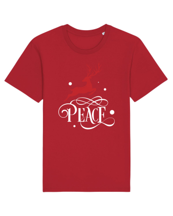 Peace White Reindeer Red Red