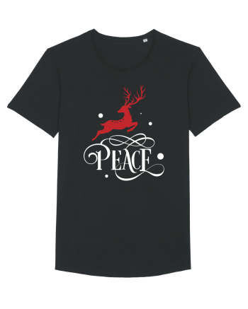 Peace White Reindeer Red Black
