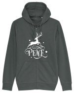 Peace on Earth White Hanorac cu fermoar Unisex Connector