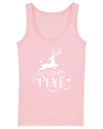 Peace on Earth White Cotton Pink