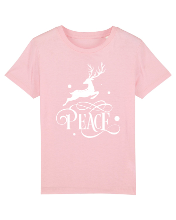 Peace on Earth White Cotton Pink
